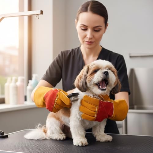 24x7 eMall Anti Bite Gloves Safe And Durable Animal handling Gloves For Dog Cat Bird Parrot Lizard Antibite 18 Inches Long. - Image 3
