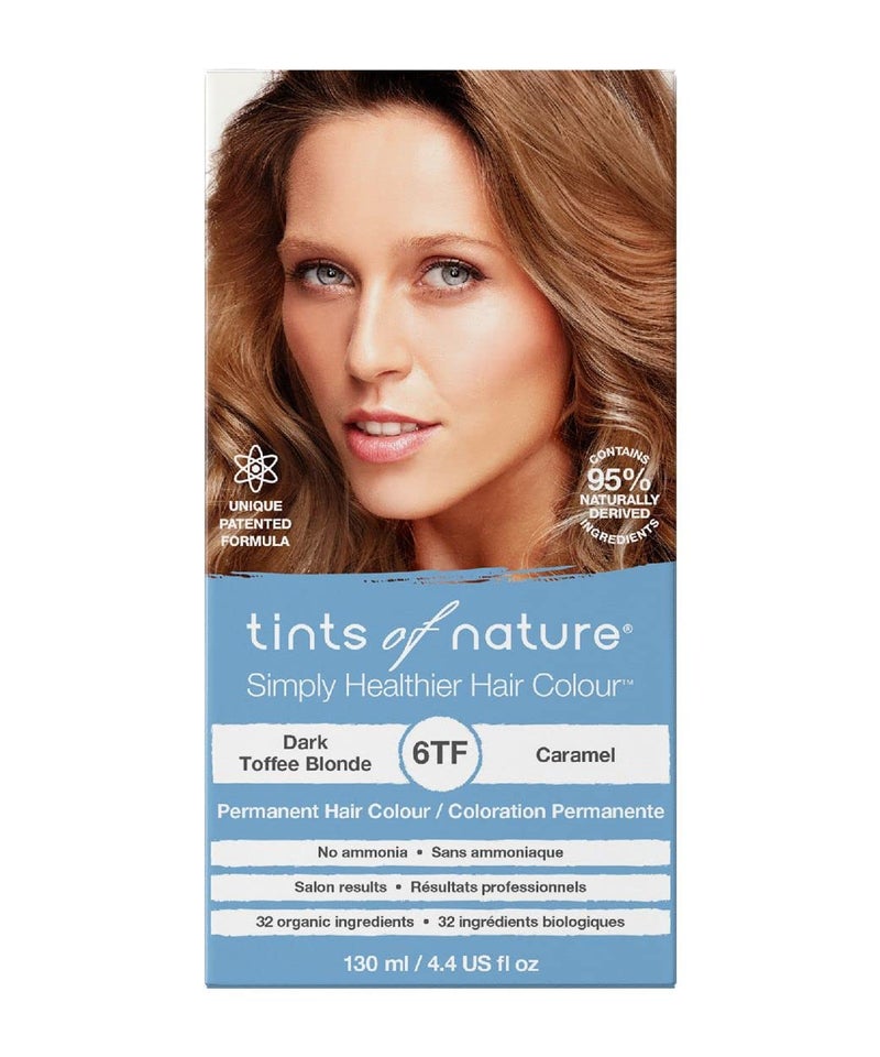 tints of nature تنتس أوف ناتشر 6TF بني داكن توفي صبغة شعر دائمة، تغذي الشعر وتغطي الشيب، خالية من الأمونيا، 4.4 أونصة سائلة - Image 1