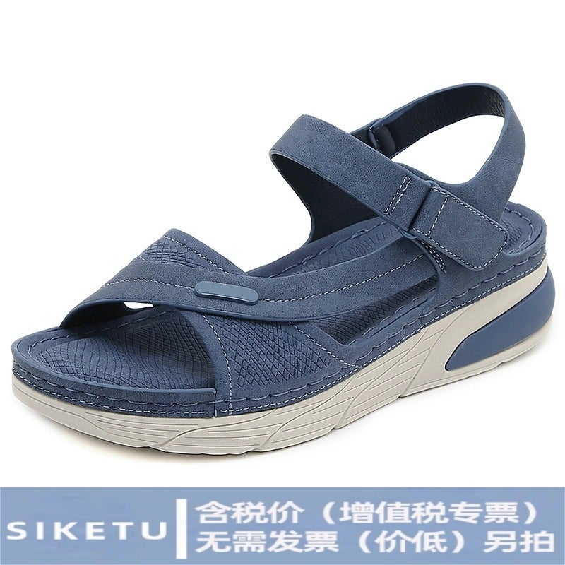8275-1 New 2025Md Lightweight Sandals Casual Sports Comfortable Thick Bottom Velcro Stitch Plus Size Women'S Shoes - Image 2