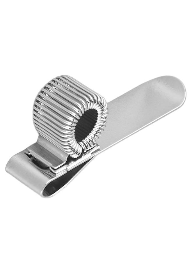 Thoraya Guitar Pick Clip Holder Metal Organizer Portable Strap Universal Accessories Silver  - Image 2