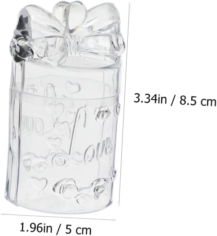 IDEANATEGRATE 24pcs Wedding Candy Boxes with Cylindrical Bow Design, Portable Candy Storage Cases for Party Favors and Packaging, 5×8.5cm Set - Image 2