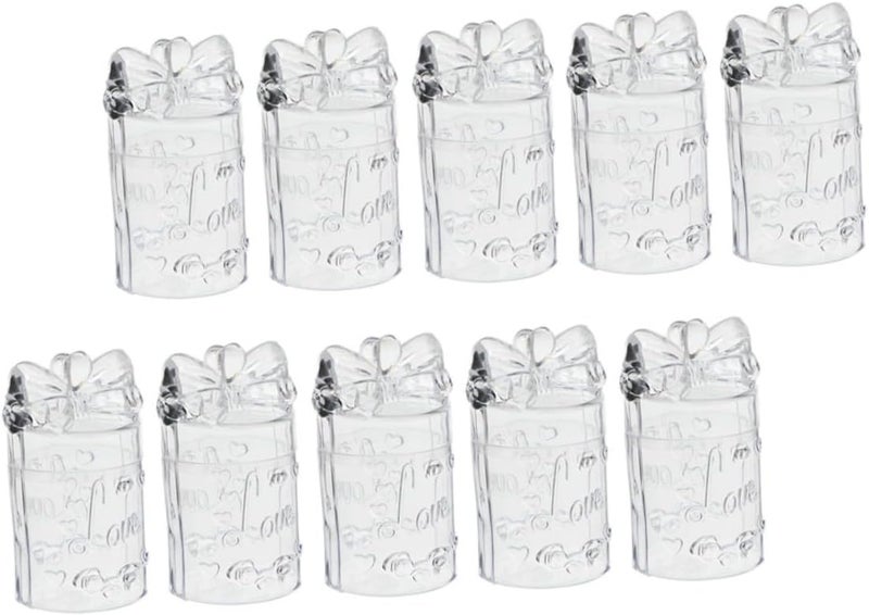 IDEANATEGRATE 24pcs Wedding Candy Boxes with Cylindrical Bow Design, Portable Candy Storage Cases for Party Favors and Packaging, 5×8.5cm Set - Image 1