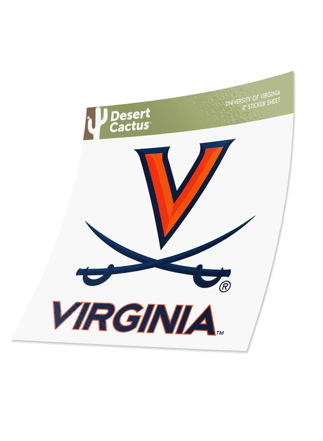 Desert Cactus University of Virginia Sticker Cavaliers UVA Vinyl Decal Laptop Water Bottle Car Scrapbook (4 Inch Set V1) - Image 3