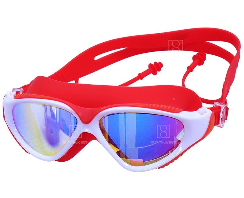 Spanker Professional Anti Fog No Leaking UV Protection Wide View Swim Goggles For Women Men Adult (1 Pc) Red SSTP - Image 1