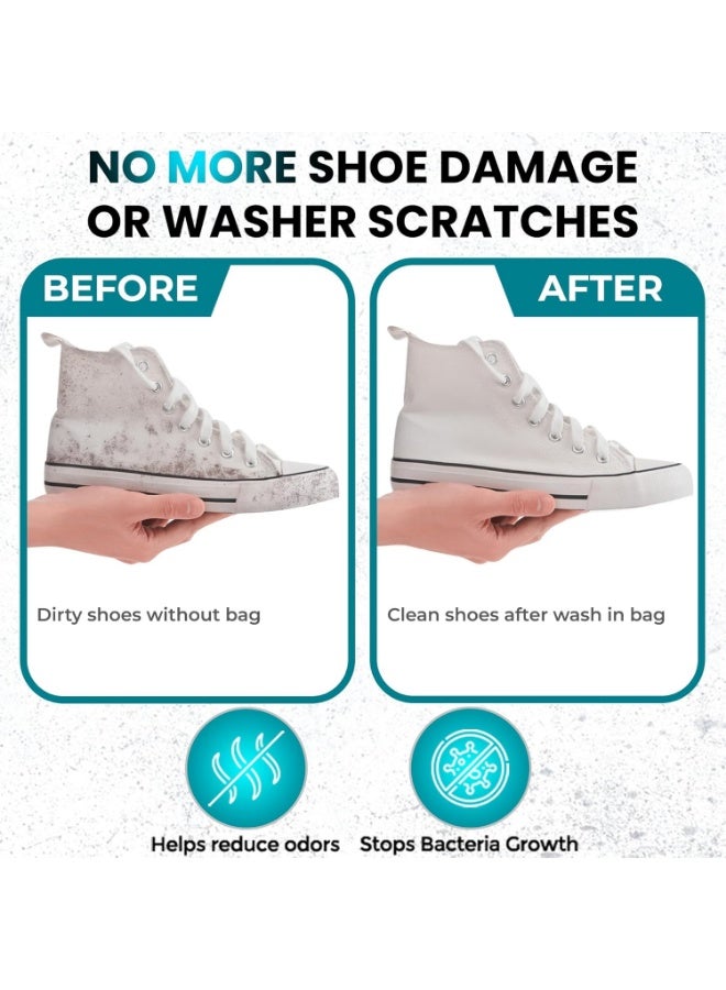 Shoe Washer Bag - 1 Piece - Reusable Shoe Bag for Washer and Dryer - 360 Degree Rolling Shoe Washing Bag for Sneakers and Delicate Shoes, Yellow, Shoe Washer Bag - Image 5