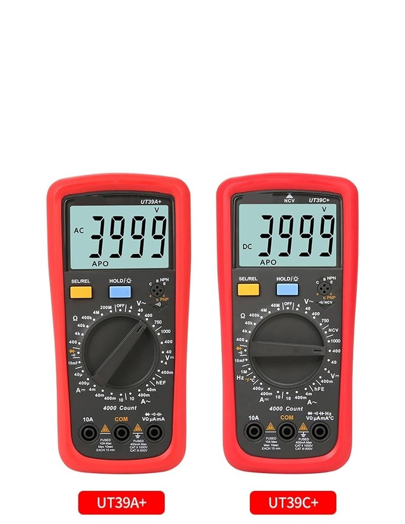 1pc UT39A+ UT39C+ UT39E+ Plus Multimeter Digital Ammeter Voltmeter AC/DC Current Electrician Tester Multi Meter(UT39C Plus) - Image 3