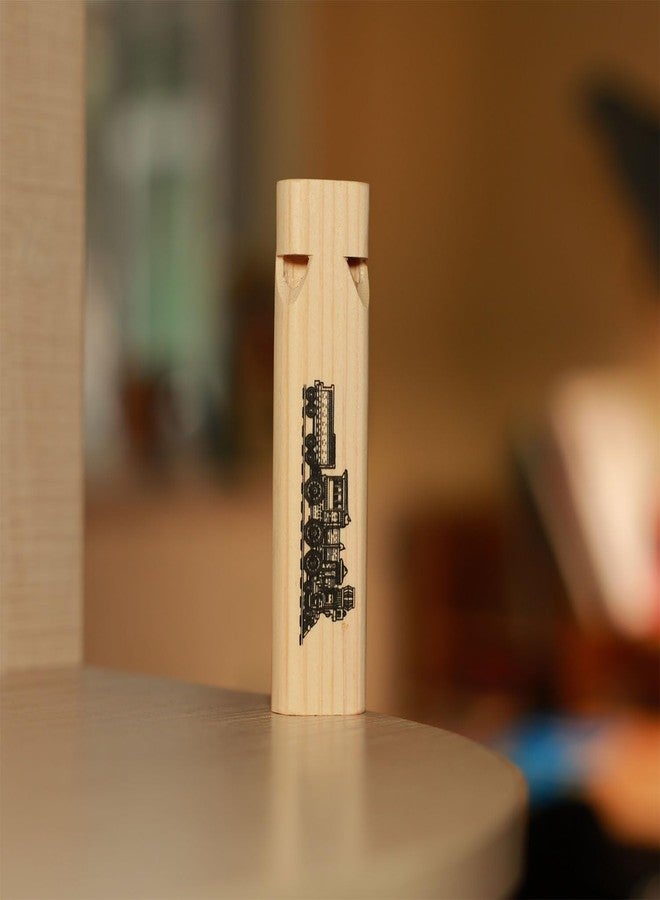 Fartime صفارة قطار خشبية من فارتايم - نغمتان بطول 5.75 بوصة - صفارة قطار خشبية للأطفال، حشو الجوارب، هدايا حفلات القطار، صانعات الضوضاء، ديكورات أعياد الميلاد ذات الطابع الخاص، إلخ. - Image 4