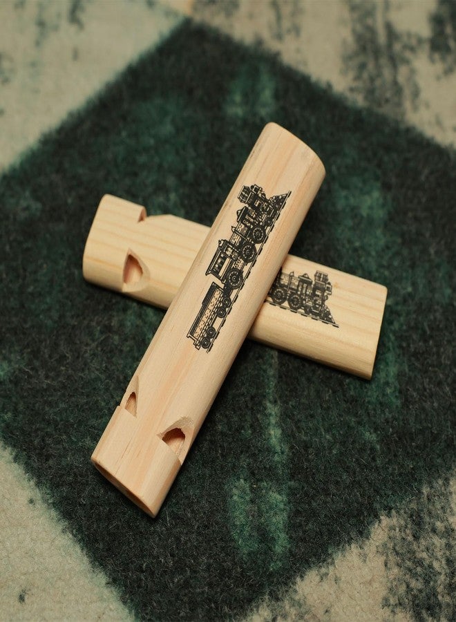 Fartime صفارة قطار خشبية من فارتايم - نغمتان بطول 5.75 بوصة - صفارة قطار خشبية للأطفال، حشو الجوارب، هدايا حفلات القطار، صانعات الضوضاء، ديكورات أعياد الميلاد ذات الطابع الخاص، إلخ. - Image 3