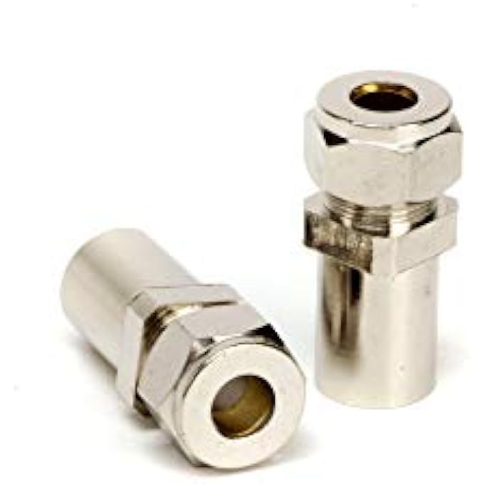 15MM TO 8MM RADIATOR & TOWEL RAIL VALVE PIPE REDUCER (PAIR) 1/2" REDUCER COMPRESSION FIT - Image 2
