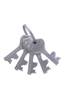 Foora Foora Pack of 4 Long Lock and Keys Door Lock for Home Round 65mm Long Neck Shackle Padlock with 5 Keys Each for Shop gate Shutter Silver Finish Round 65 Long Lock Pack of 4  - Image 2
