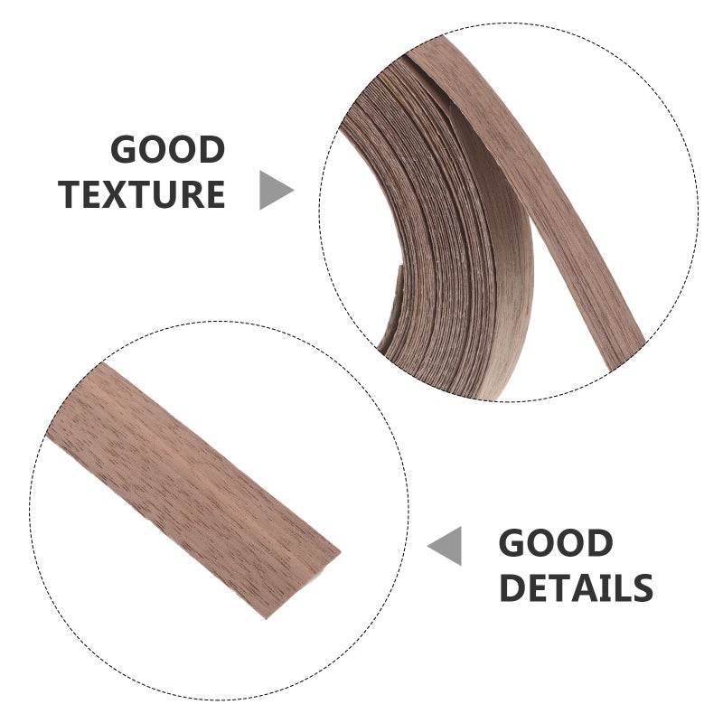 Wood Edging Strip with Genuine Wood Grain Texture Coffee Color for Cabinet and Furniture - Image 3