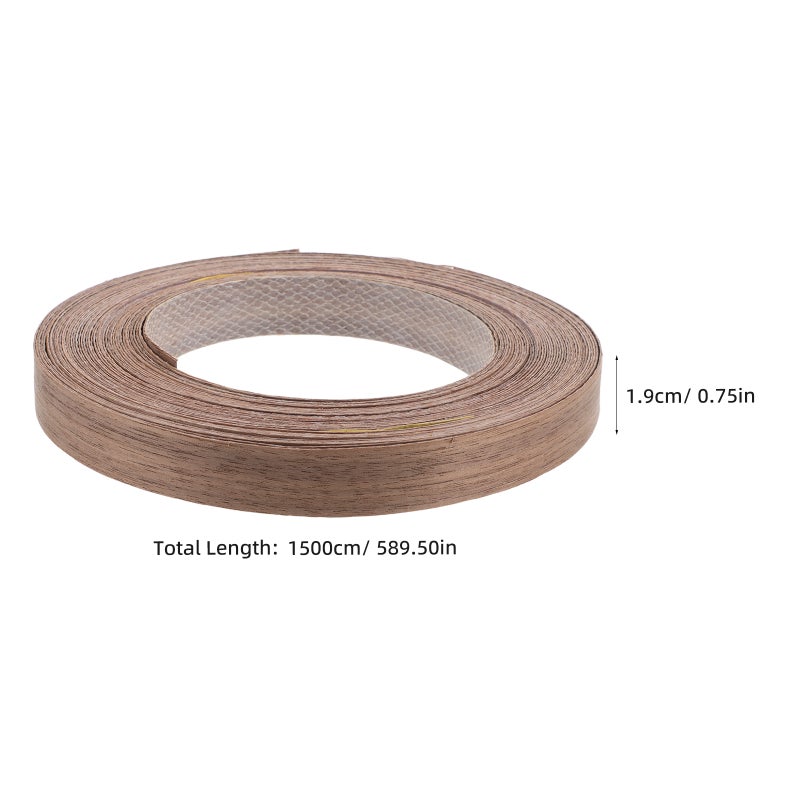 Wood Edging Strip with Genuine Wood Grain Texture Coffee Color for Cabinet and Furniture - Image 2