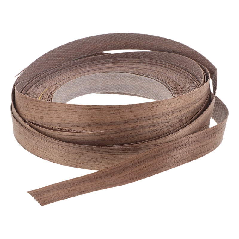 Wood Edging Strip with Genuine Wood Grain Texture Coffee Color for Cabinet and Furniture - Image 1