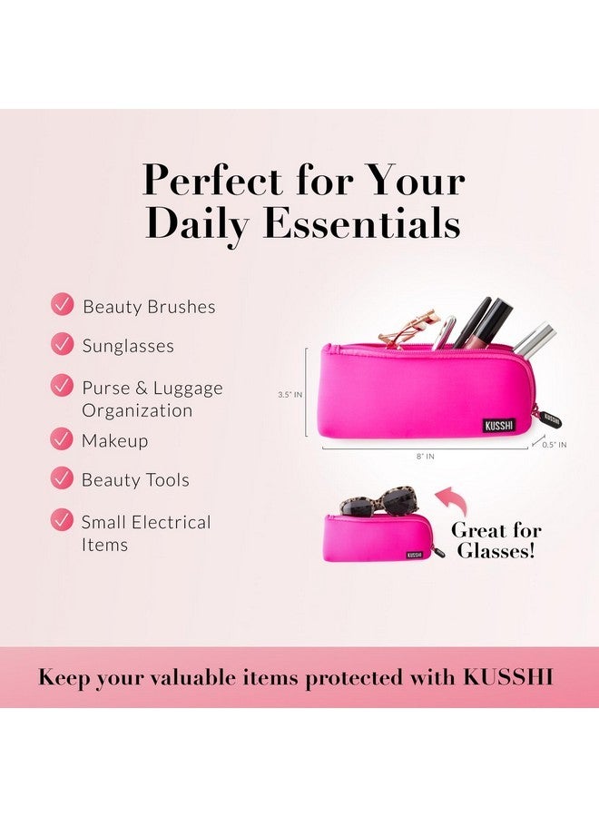 KUSSHI Neoprene Zipper Makeup Brush Pouch And Travel Pencil Case For Beauty Tools, Pencils, Brushes & Small Accessories - Makeup Brush Bag Pouch For Organization And Travel Items - Image 5