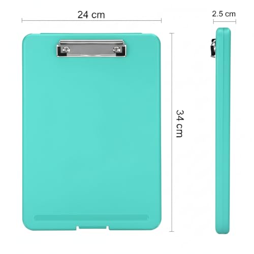 oddpod™ Praise A4 Clip Pad/Clipboard with Storage Case for Paper and Document Storage 83002 (Aqua) - Image 3