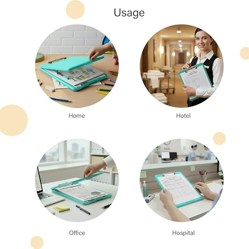 oddpod™ Praise A4 Clip Pad/Clipboard with Storage Case for Paper and Document Storage 83002 (Aqua) - Image 5