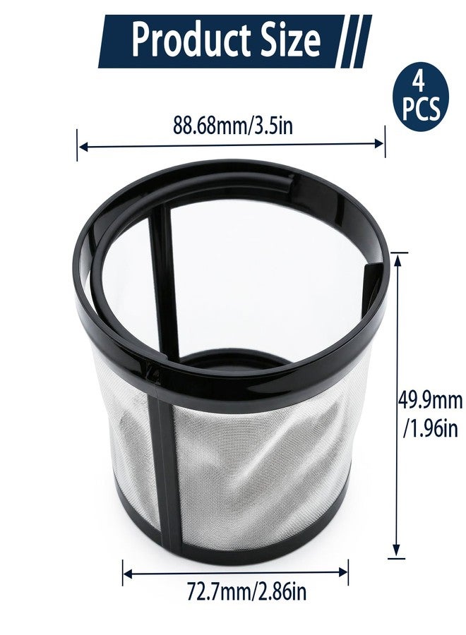 Heran 4 Pack Reusable Coffee Filter Basket with Handle Compatible with Mr. Coffee 4-5 Cup Coffee Makers Universal Replacement Nylon Mesh Filters for Most Coffeemakers and Brewers - Image 2