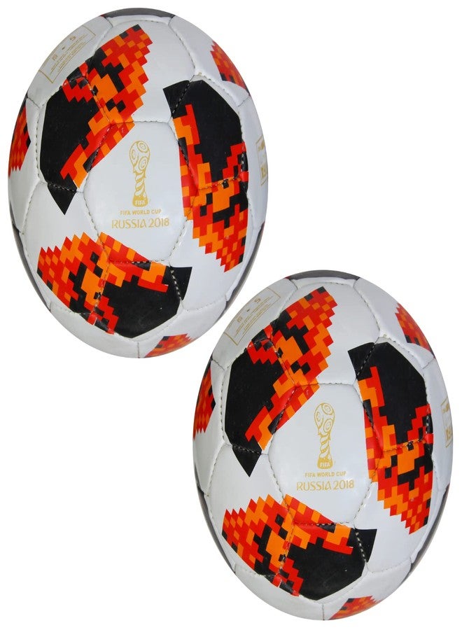 WIKIGO Football for Boys Size 5 | Telstar Orange Football Pack of 2 | Water Resistant Best for Wet, Muddy and Grass Surface | Football for Training & Match Practice Outdoor Soccer Ball Rubber | Size-5 - Image 1
