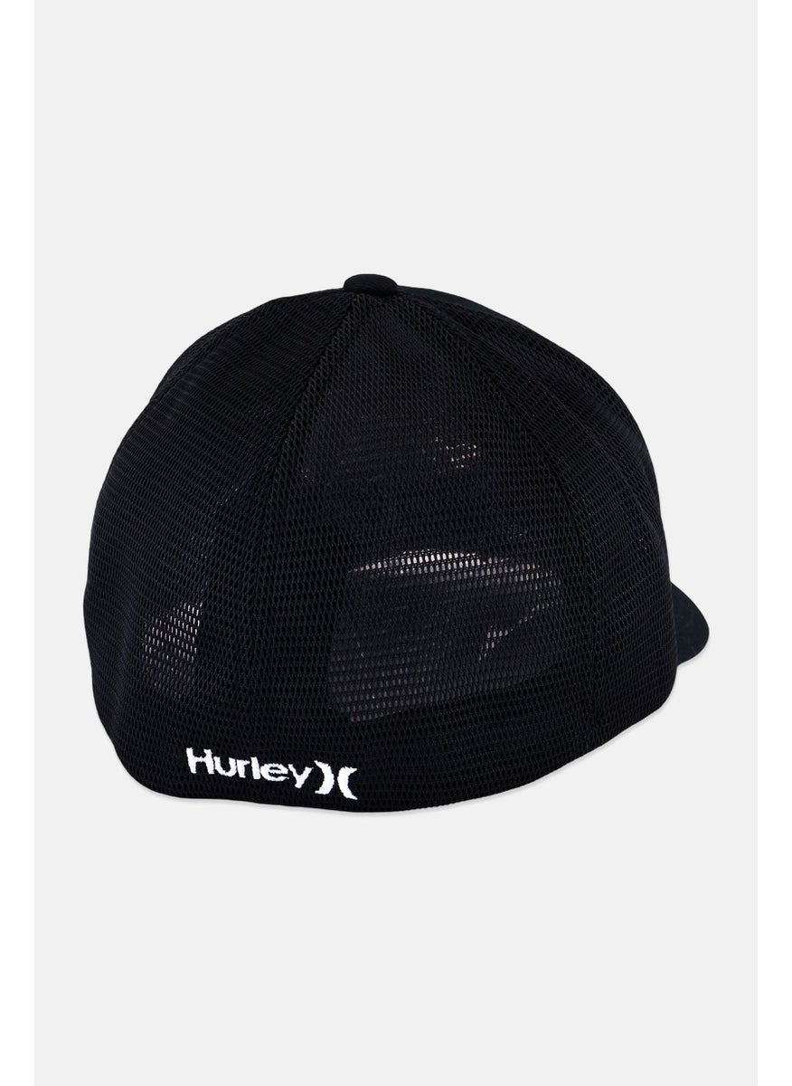 Hurley Men Brand Logo Icon Trucker Hat, Black  - Image 2