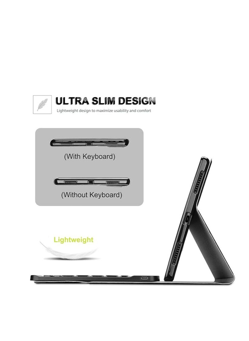 ماركة غير محددة حافظة لوحة مفاتيح لجهاز Xiaomi Pad 6 / Pad 6 Pro 11 بوصة 2023 اللوحي، غطاء حامل رفيع من البولي يوريثان مع لوحة مفاتيح لاسلكية قابلة للفصل مغناطيسيًا بتقنية البلوتوث (Xiaomi Pad 6/6 Pro 11)  - Image 4