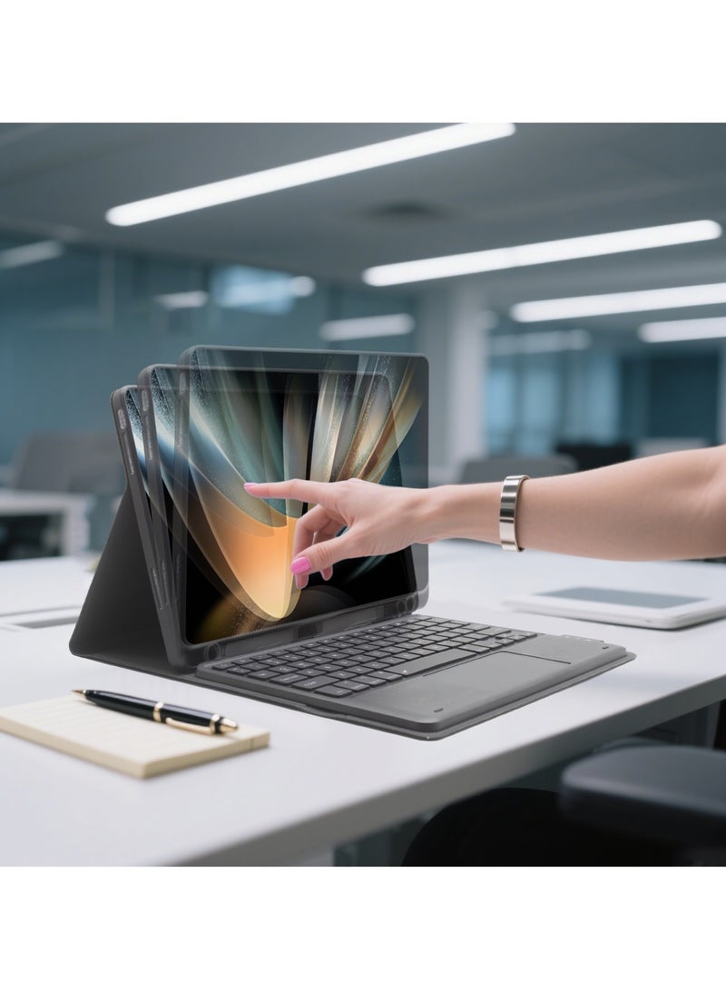 Keyboard Case for Xiaomi Pad 6 / Pad 6 Pro 11 Inch 2023 Tablet, Slim PU Stand Cover with Magnetically Detachable Wireless Bluetooth Keyboard