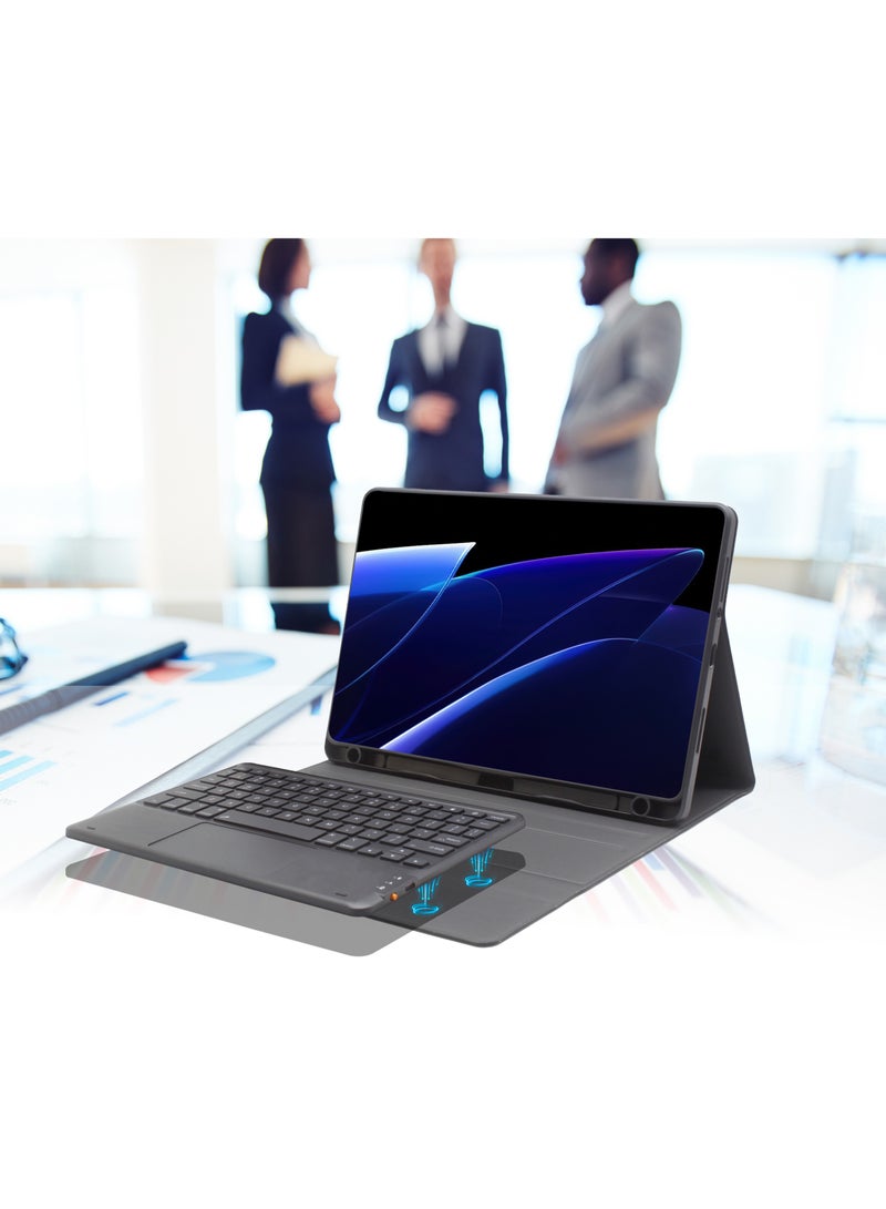 Keyboard Case for Xiaomi Pad 6 / Pad 6 Pro 11 Inch 2023 Tablet, Slim PU Stand Cover with Magnetically Detachable Wireless Bluetooth Keyboard