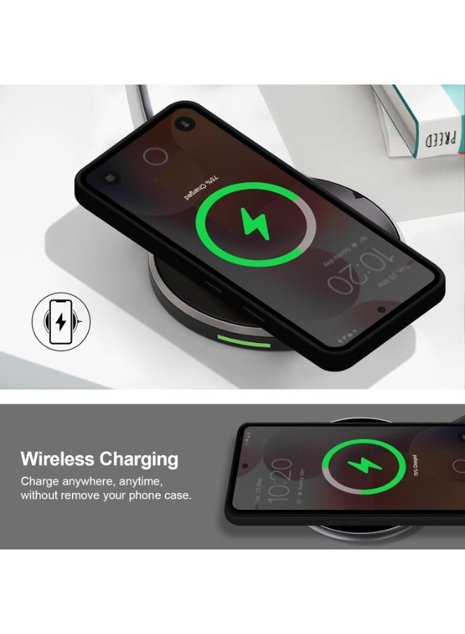 Muzz غطاء خلفي لهاتف Nothing (3a) Pro | سيليكون مرن غير لامع | حماية من نتوء الكاميرا | غطاء خلفي مطاطي مضاد للصدمات من جميع الجوانب لهاتف Nothing (3a) Pro باللون الأسود - Image 5