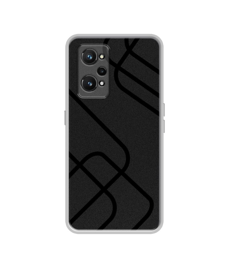 Casotec Zig-Zag Black Line Design Printed Silicon Soft TPU Back Case Cover for Realme GT Neo 3T 5G - Image 4