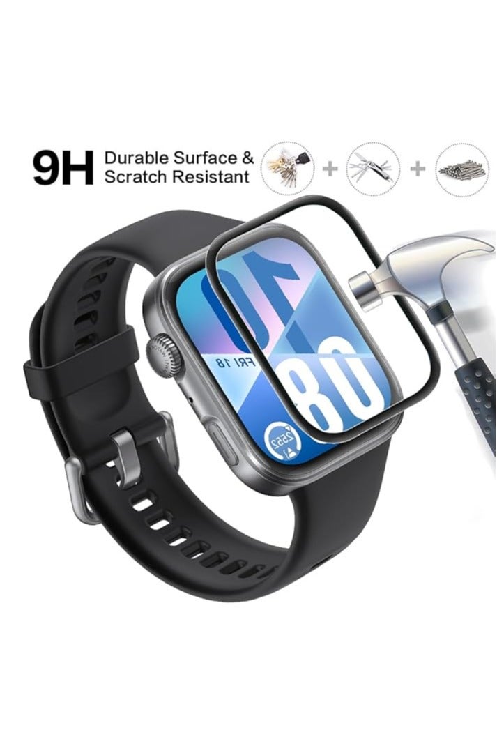 دكينج 3 قطع Huawei Watch Fit 4 Pro واقي شاشة HD واضح للخدش مضاد للرغوة مقاوم للتآكل 3D غطاء ملء الشاشة حافظة حافة منحنية واقي شاشة أسود - Image 2