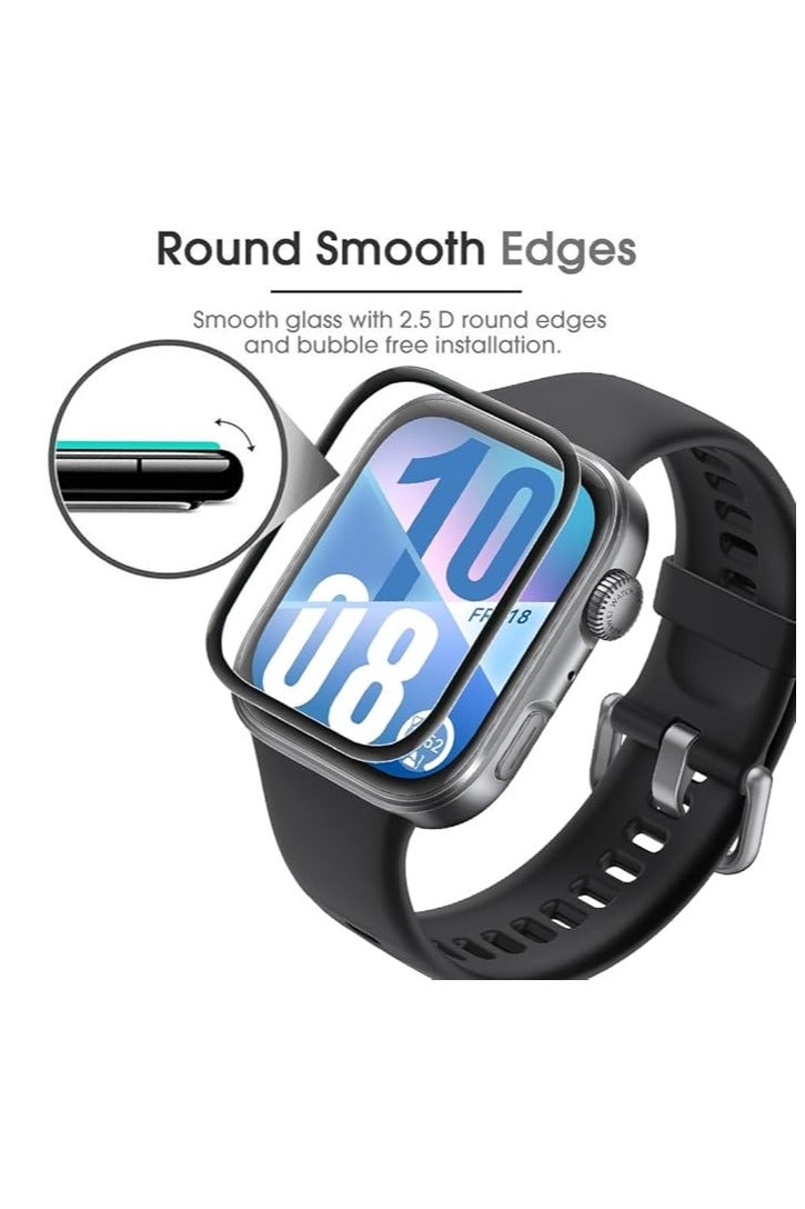 دكينج 3 قطع Huawei Watch Fit 4 Pro واقي شاشة HD واضح للخدش مضاد للرغوة مقاوم للتآكل 3D غطاء ملء الشاشة حافظة حافة منحنية واقي شاشة أسود - Image 3