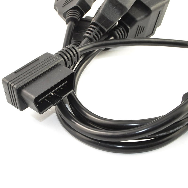 Ollgen 1.64 Feet 50Cm Obd Ii Obd2 16 Pin Right Angle 1 Male Splitter To 4 Female Extension Cable Car Diagnostic Extender Cord Adapter - Image 5