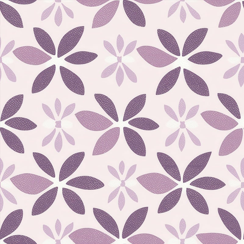 HOMETITUTE 10PCS 12x12 Inch Purple Floral Petal Pattern Floor Tiles Peel and Stick Removable Self Adhesive DIY Vinyl Flooring Stickers for Kitchen Bathroom Living Room Entryway Home Decor - Image 1