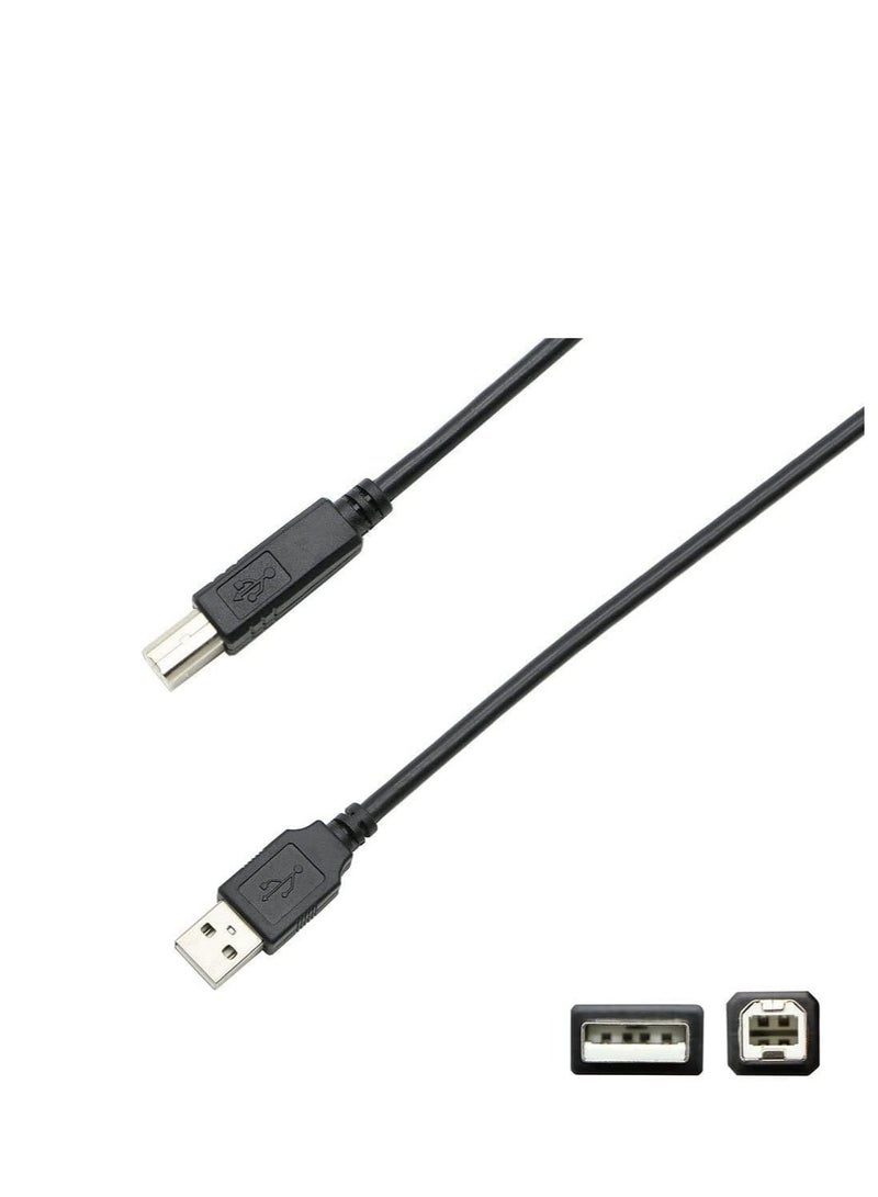 Terabyte USB 2.0 A Male to B Male 28/24AWG Cable - (Gold Plated) - White for Printer Scanner Cable 3M for PC, Mac, HP, Canon, Lexmark, Epson, Dell, Xerox, Samsung and More! - Image 1