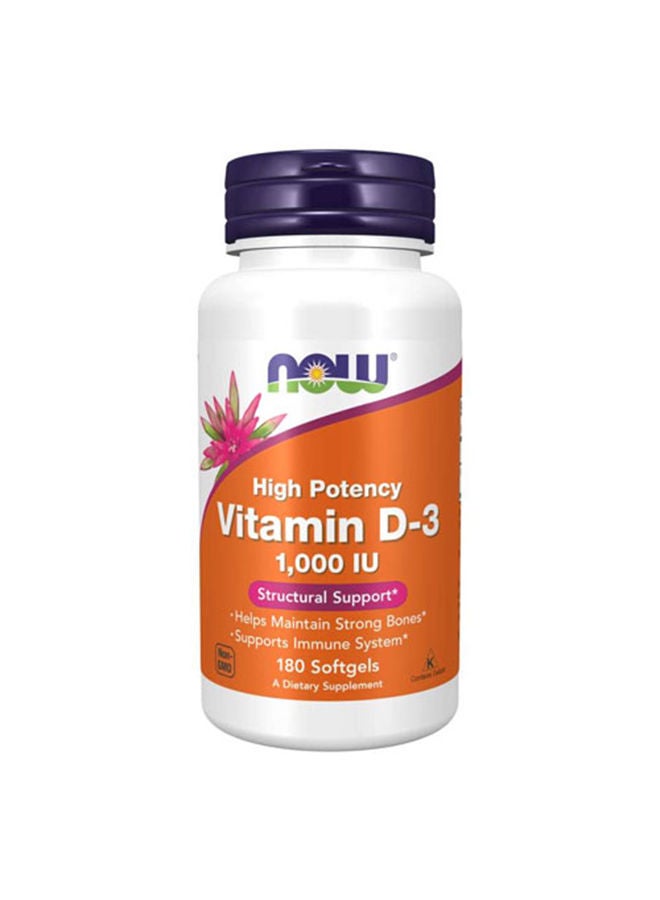 Vitamin D3 1000IU – 180 Softgels