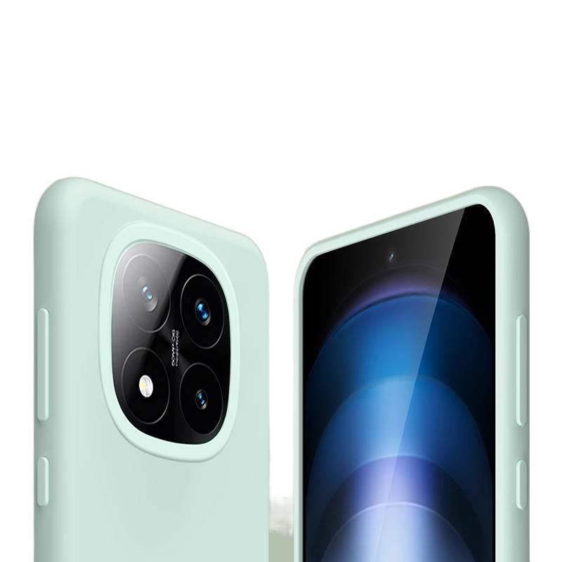 LS غطاء واقي، أخضر، مقاوم للصدمات لـ Redmi Note 14، حماية من السقوط، سيليكون سائل من السيليكون باللون الأخضر باللون الأحمر - Image 1