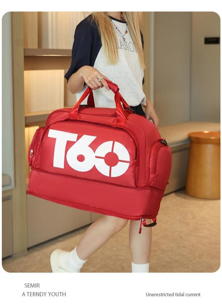 QSHOP - ®T60 Creative 6 Zipper Zoomable Shoulder Bag Handbag Backpack with Shoe Compartment Waterproof for Men Women Travel Gym Bag - Image 1