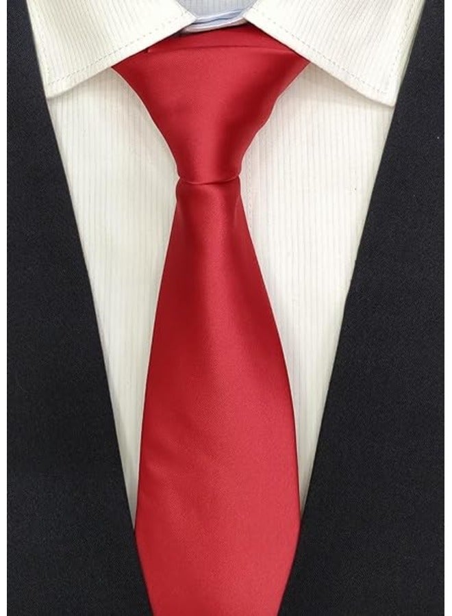كينج مان ربطة عنق رسمية سادة للرجال - ربطة عنق سادة - ربطة عنق للقميص والبدلة - Image 2