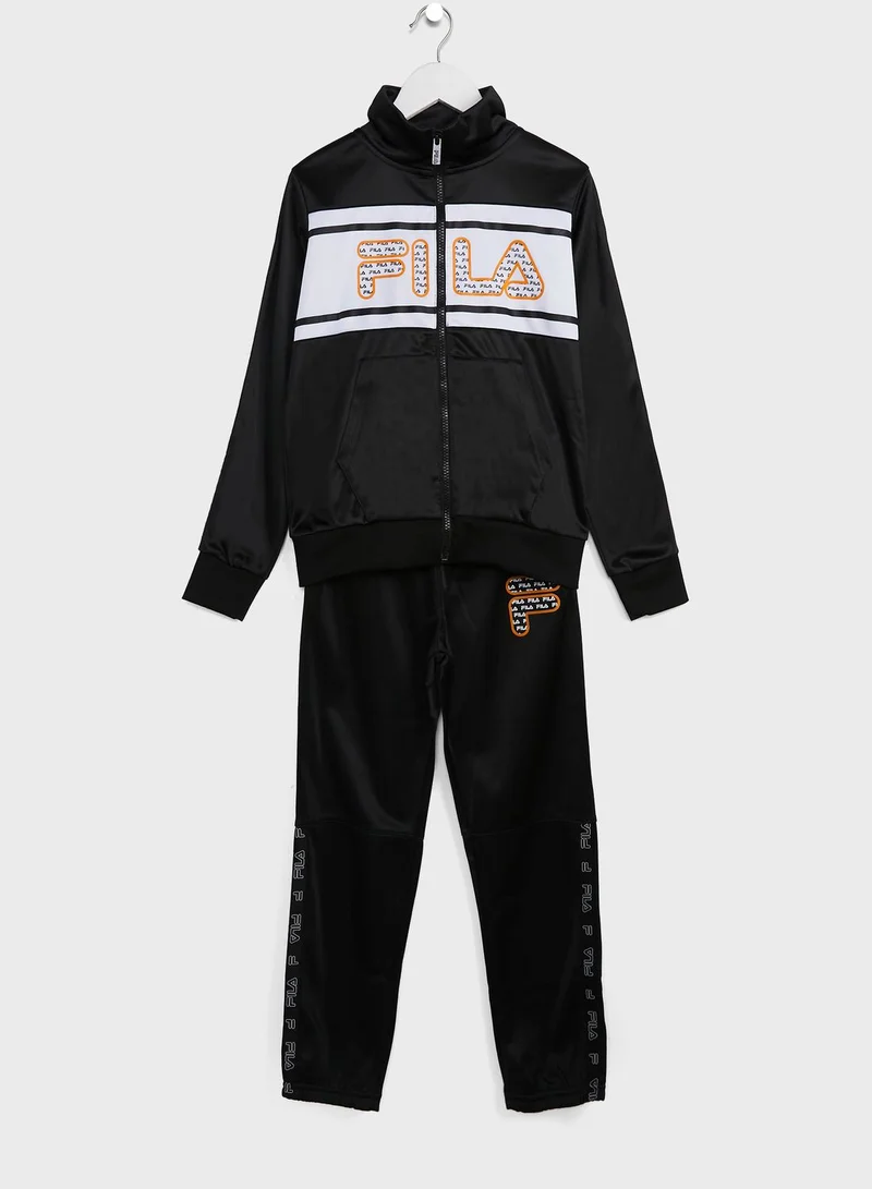 FILA Youth Logo Tape Tracksuit