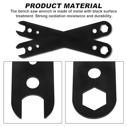 VIDABTE N506977 Table Saw Wrench for DeWalt DWE7490X DWE7485 DWE7491RS DWE7499GD Type 1 & Type 2, Compatible With Dewalt Table Saw Accessories (2 pcs) - Image 4