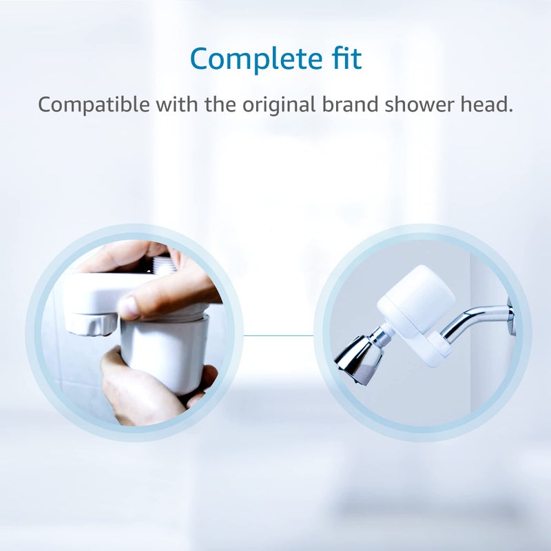 AquaCrest AQUA CREST FXSCH Shower Filter Replacement for GE®, Every 6 Months, White - Image 3