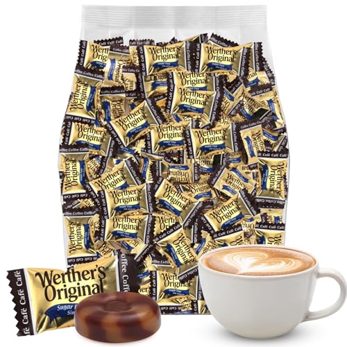 GEEOOLLAH Werther's Original Hard Sugar Free Coffee Caramel Candy, Individually Wrapped Healthy Sweet Coffee Caramel Bites for Guilt-Free Pleasure, Melts in Your Mouth in a Satisfying Creamy Way, 1lb (Correct Sugarfree Ingredients in Listing) - Image 1