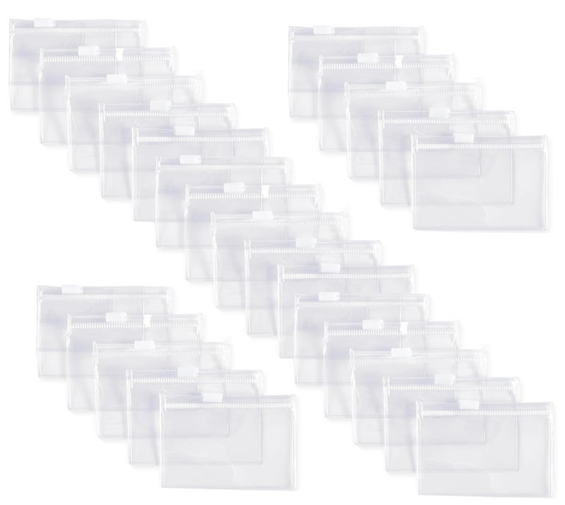 Zuvim Multipurpose Transparent Storage Pouch, 25 Pack, 6x8 Inches, Transparent PVC, Zipper Closure, Jewelry, Makeup, Travel Accessories, Stationery, Personal Care Products - Image 1