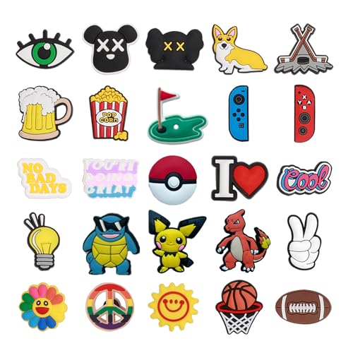 FRANKTECH Golf Club Covers Pins, 10pcs or 25pcs PVC Plastic Decoration Charms, Funny Add On, Compatible to Golf Head Covers - Image 1