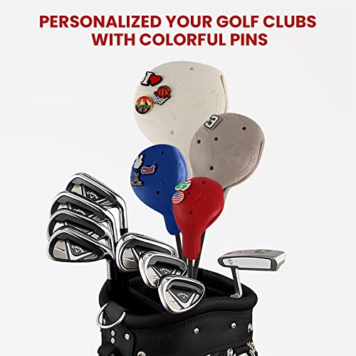FRANKTECH Golf Club Covers Pins, 10pcs or 25pcs PVC Plastic Decoration Charms, Funny Add On, Compatible to Golf Head Covers - Image 5