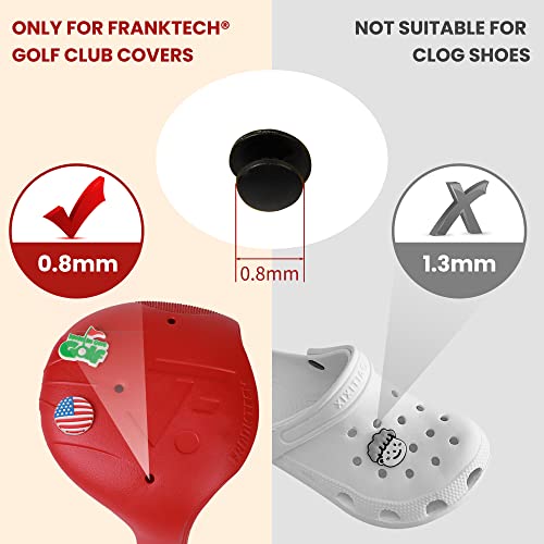 FRANKTECH Golf Club Covers Pins, 10pcs or 25pcs PVC Plastic Decoration Charms, Funny Add On, Compatible to Golf Head Covers - Image 4