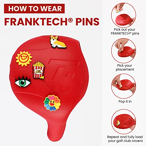 FRANKTECH Golf Club Covers Pins, 10pcs or 25pcs PVC Plastic Decoration Charms, Funny Add On, Compatible to Golf Head Covers - Image 3