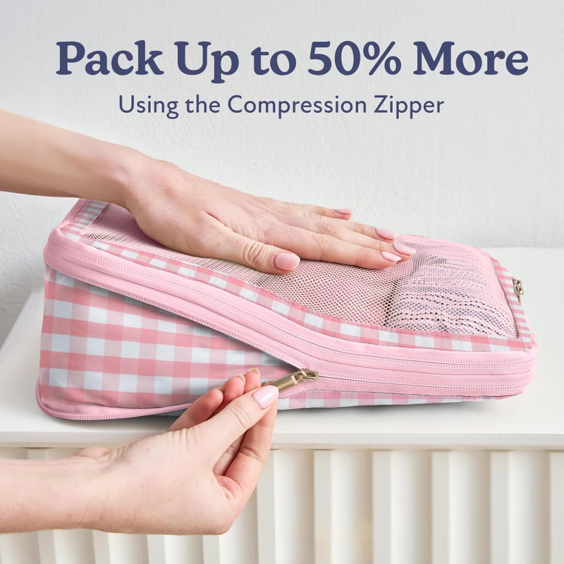 VANDEL Space-Saving Compression Packing Cubes for Kids + Women, Compressible Carry On Suit Case Organizer Luggage Kids Packing Cubes for Baby Bag Organizer Pouches for Luggage, Treavel Suitcase Cube - Image 2