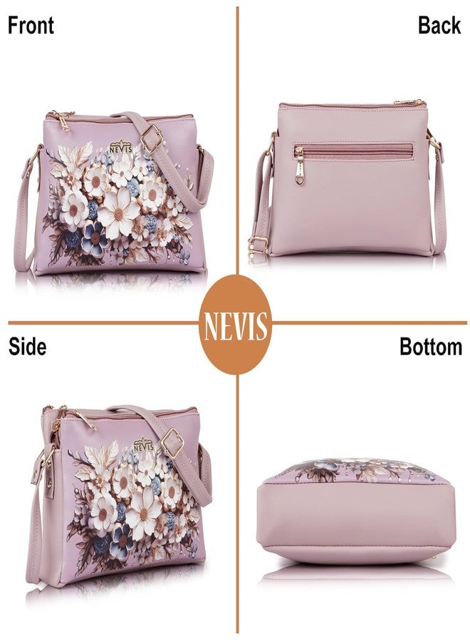 Nevis Women's Stylish Sling Bag, Crossbody Purse, Casual Fashion Handbag (PURPLE) - Image 2