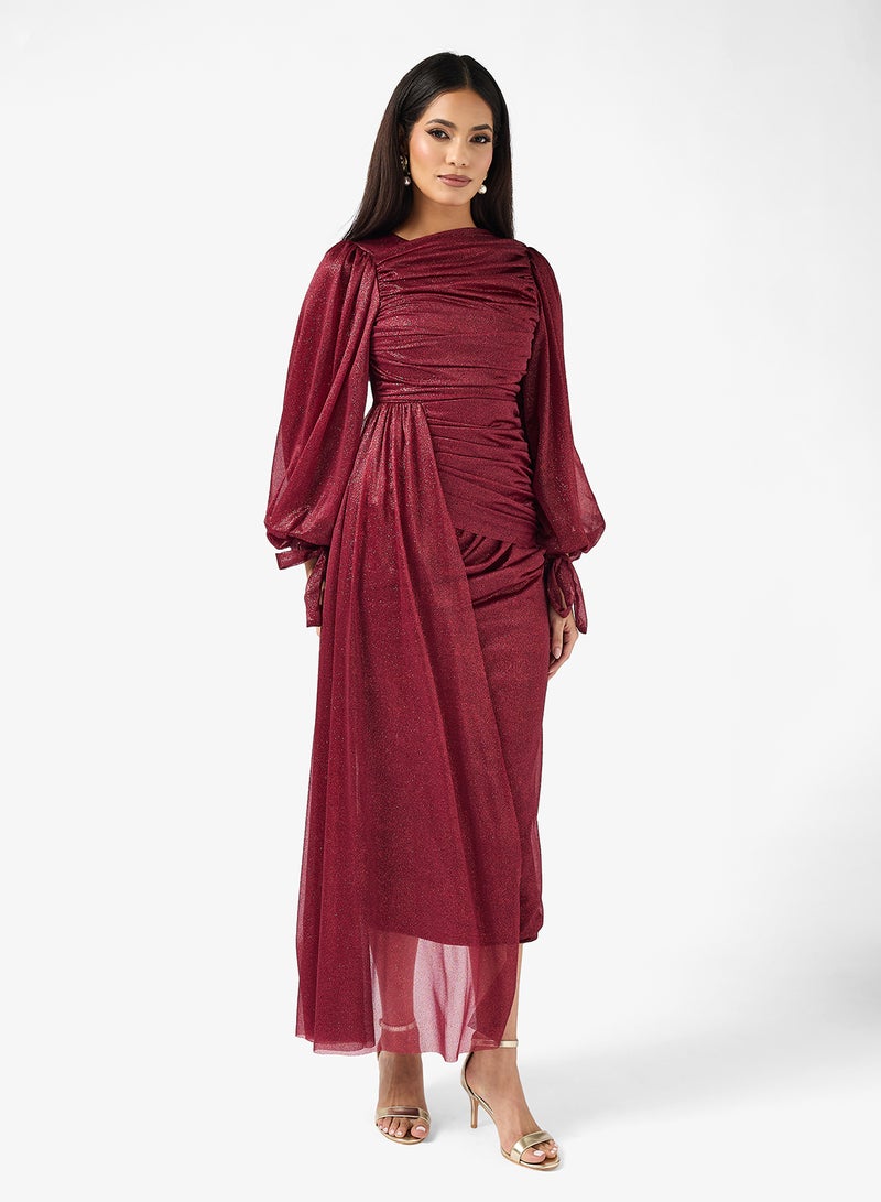 خزانة فستان لامع بكسرات - Image 4