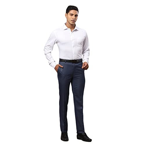 Raymond Dark Blue Trouser (Size: 34)-RMTS04680-B7 - Image 5